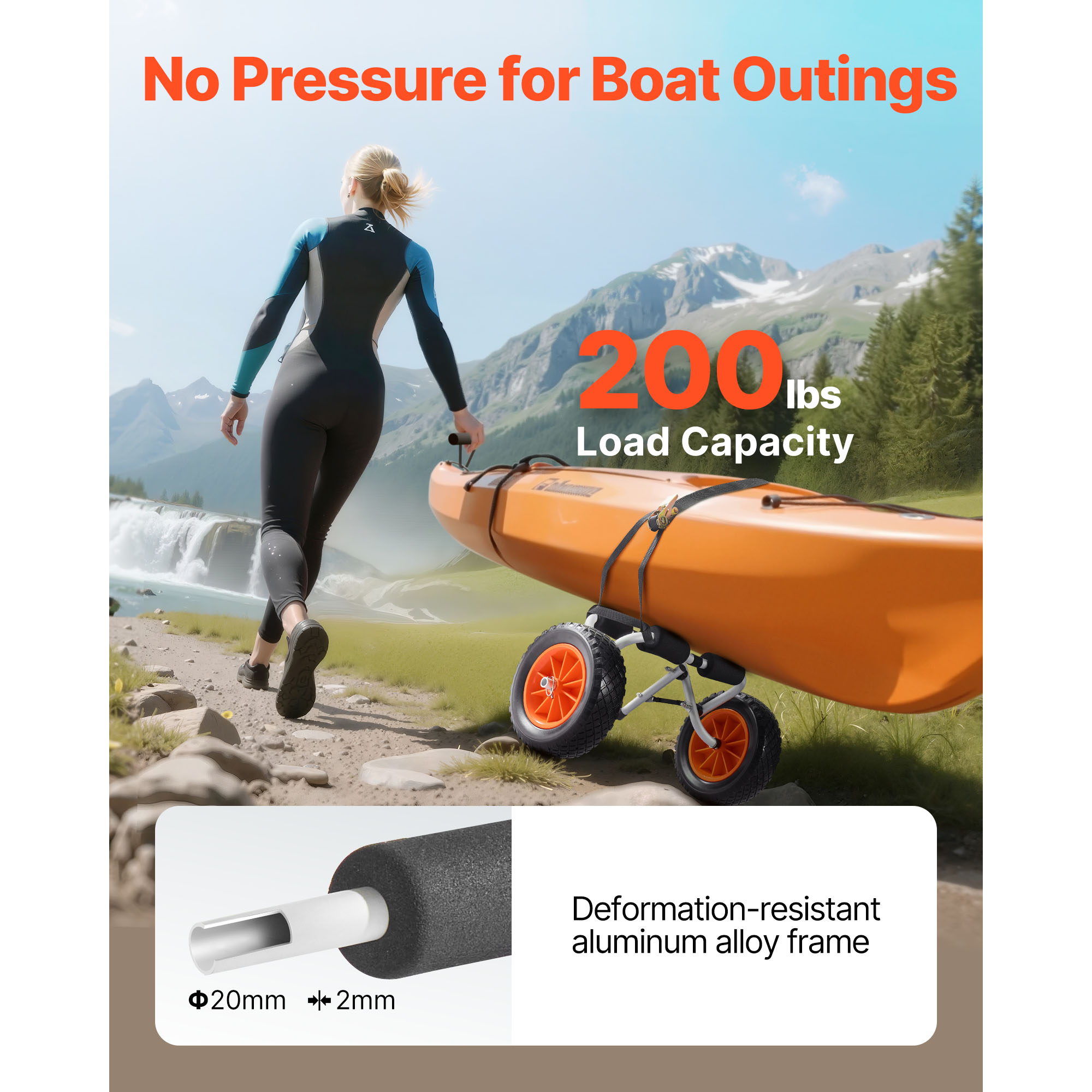 Wózek do kajaka SucceBuy 200 l – Fishing Kayak Cart recenzja i cena
